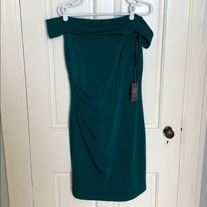 Jade green off the shoulder